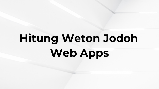 Hitung Weton Jodoh  Web Apps