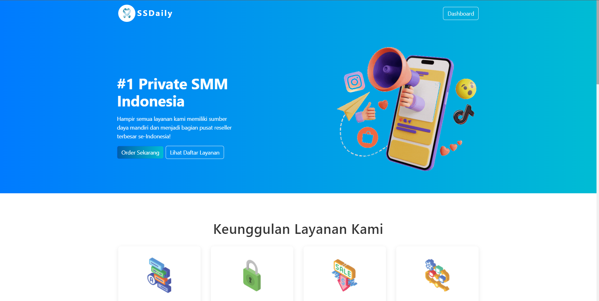 SS Daily Social Media Marketing Website